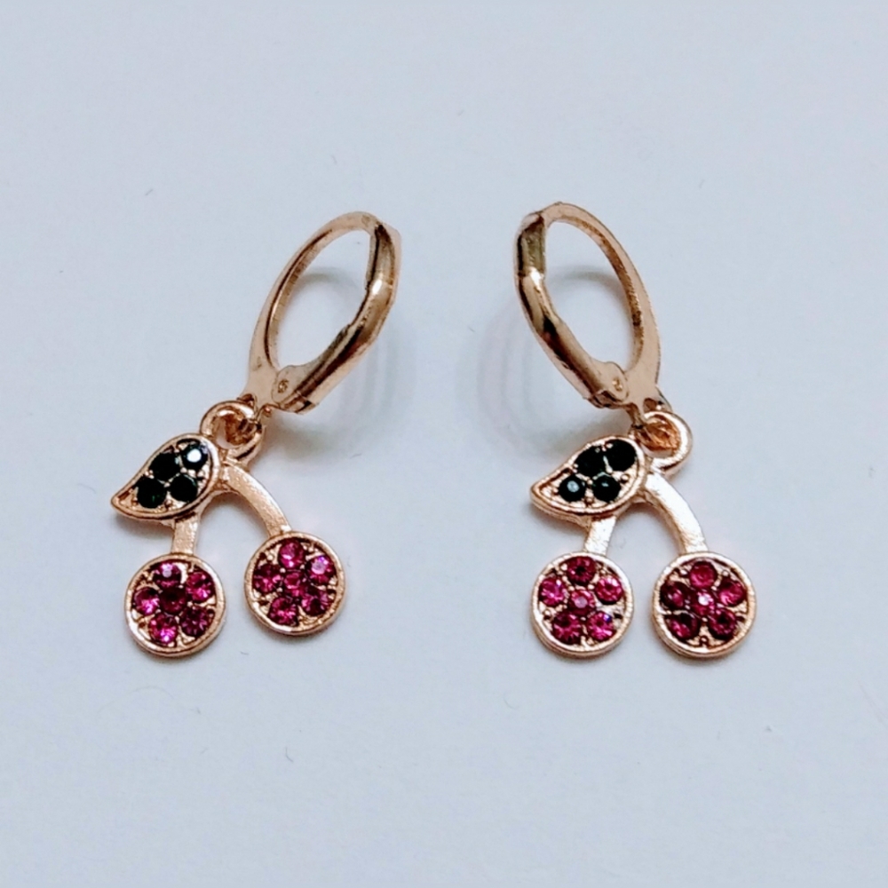 🌟3/$15 Cherry Hoop Earrings
